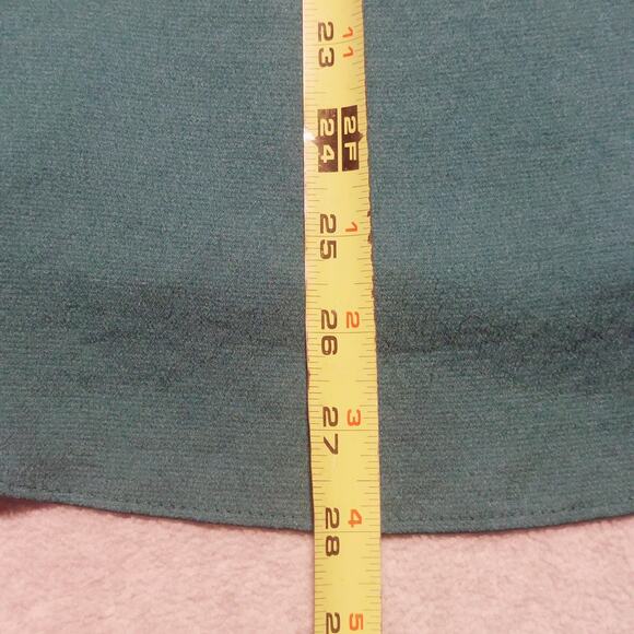 Express Top Shimmer Emerald Green Sz. Medium Strappy/Criss-Cross Front - Picture 5 of 6